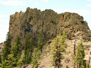 Volcanic Rock formations on our way up to the Peak of Mount Reba from the North